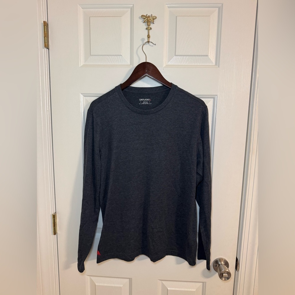 UNTUCKit Men's Long Sleeve Shirt Size Medium Dark Gray